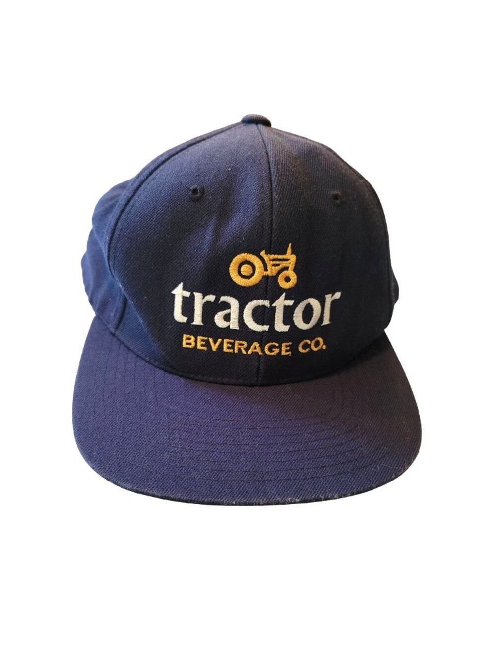 Farmer Hat Tractor Beverage Co. Navy Blue Snapback Classic Acrylic & Wool jj3629